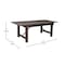 Flash Furniture Rectangle 40 in W, 84 in L, 30 in H, Pine Wood, Pinus Glabra, Steel, Mahogany XA-F-84X40-MG-GG - alternate 9